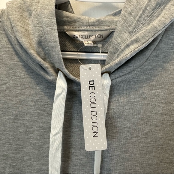 DE Collection Hoodie Dress - Elbow Sleeves - Mid Weight NWT! Apron pocket dress - Picture 4 of 5